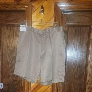 Roundtree & Yorke Tan Flat Front Shorts